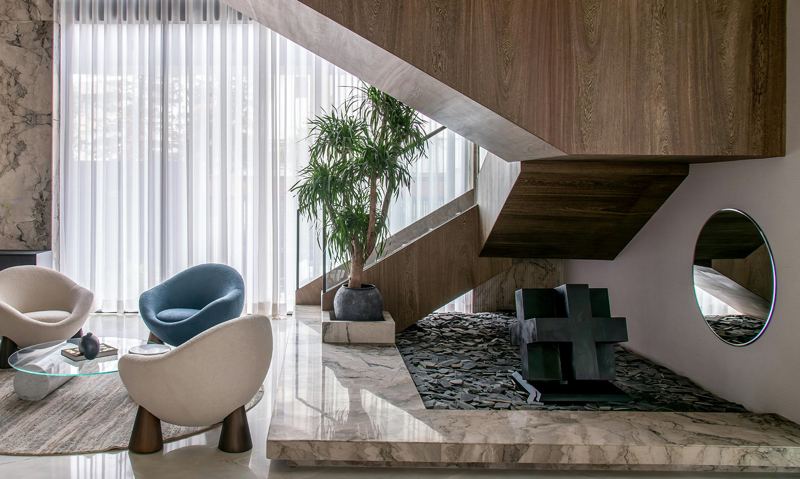 Luxury master bedroom interior with resort-inspired atmosphere
